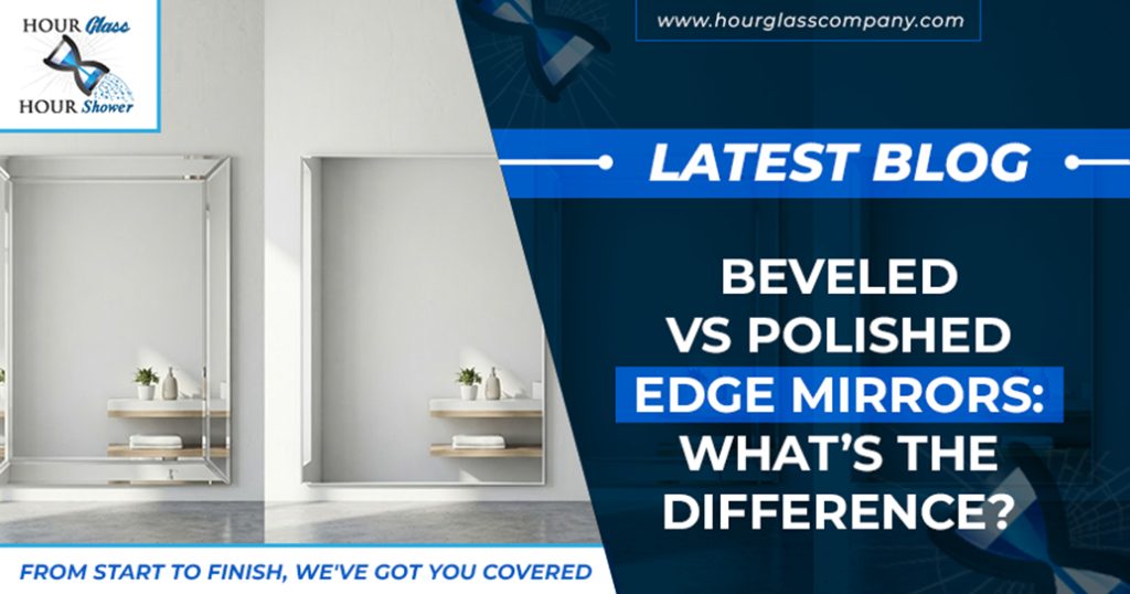 Beveled and polished edge mirrors in a modern bathroom